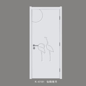 简白唯美系列K-6181仙鹤望月
